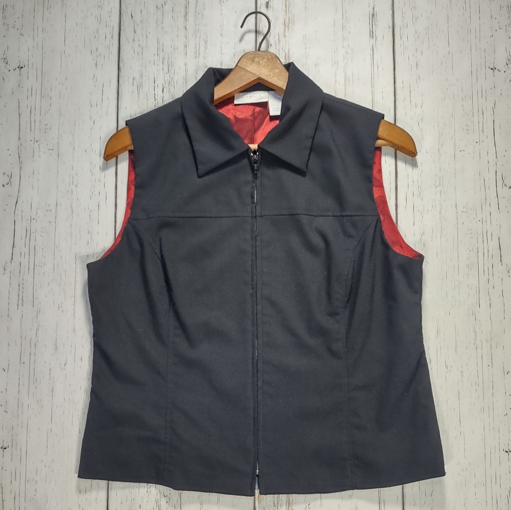 Worthington Stretch Zipper Front Suit Vest